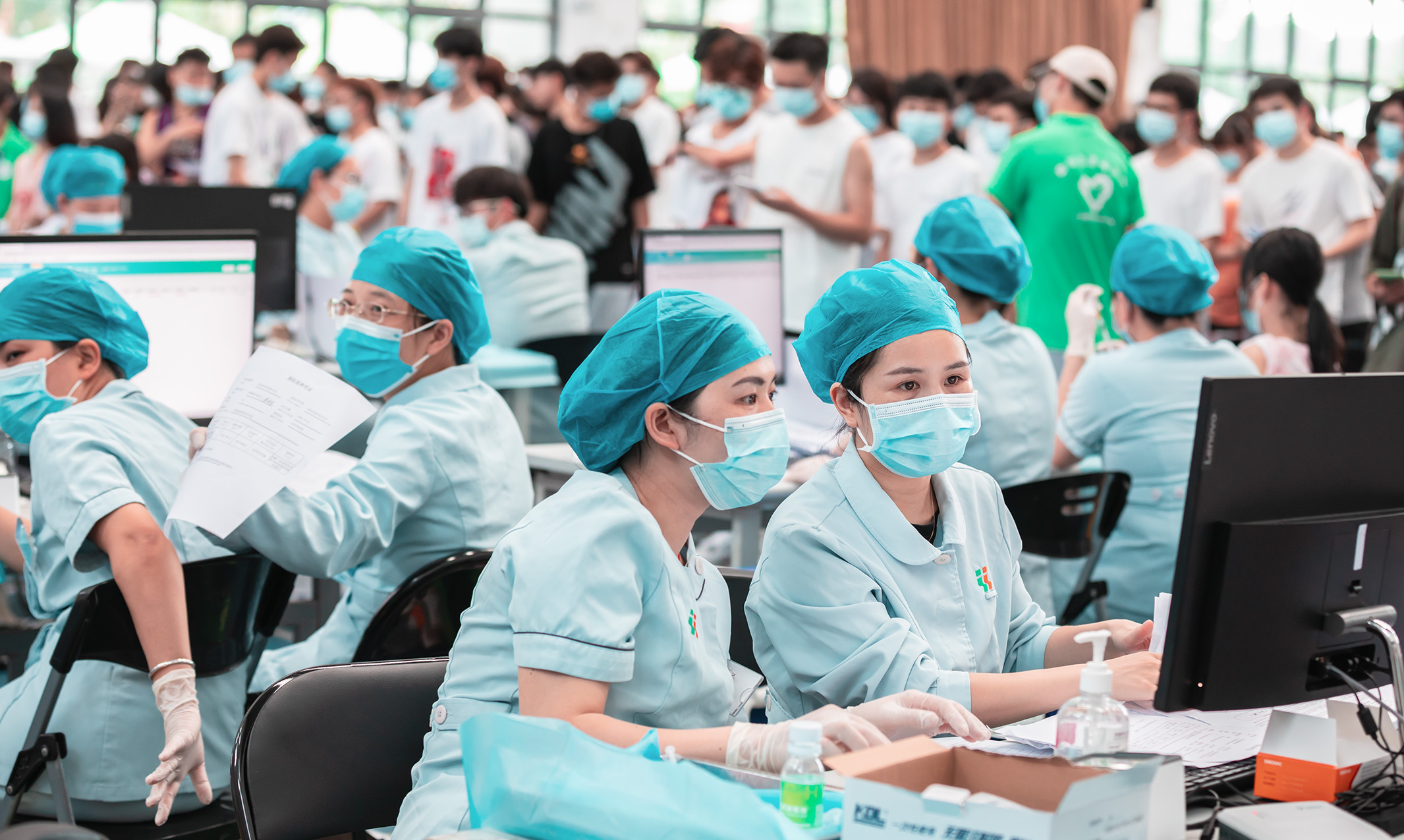 OD（中国）一站式服务平台师生接种疫苗现场