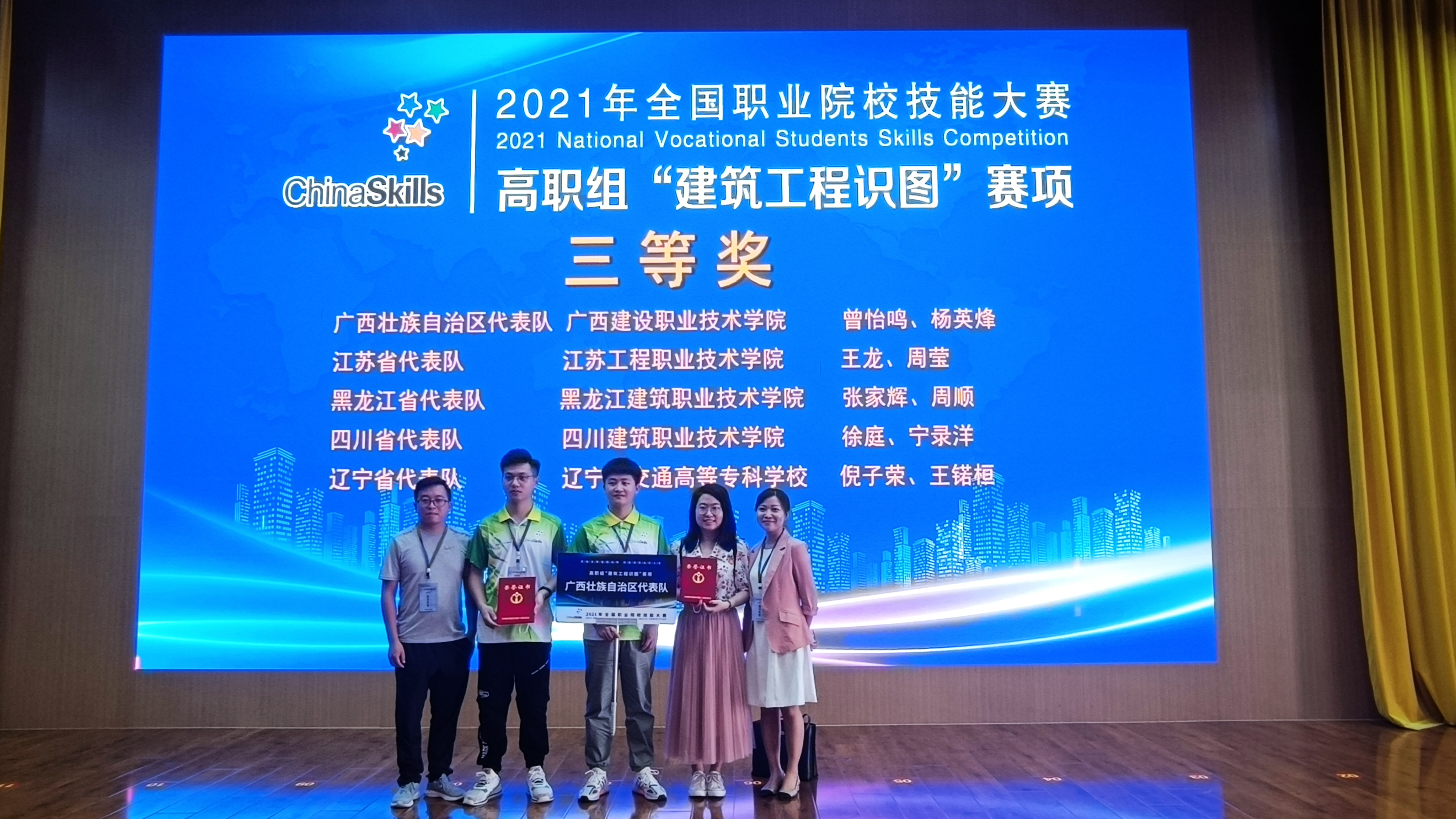 od平台官方官网工程识图国赛获奖合影